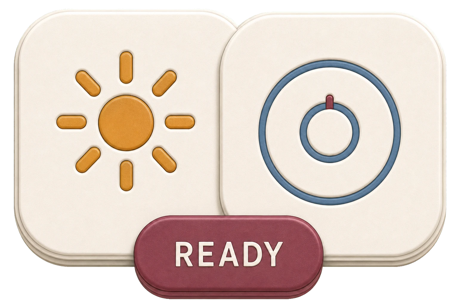 Light and steadiness controls marked ready