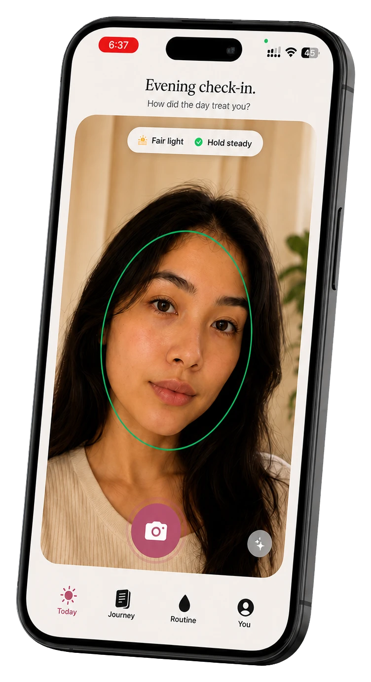 Sumi's Evening check-in screen on an iPhone